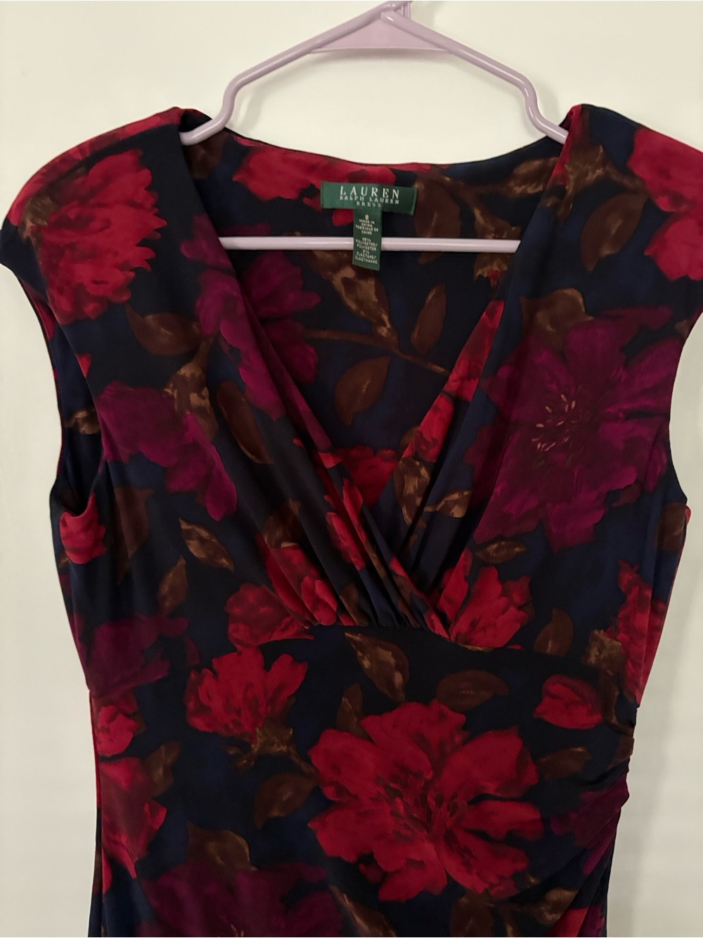 Lauren Ralph Lauren Red Floral Midi Dress - Picture 4 of 12